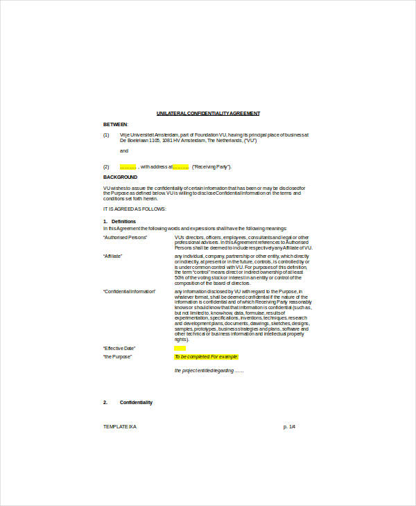printable social media confidentiality agreement