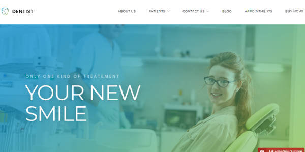 professional dental clinic website template