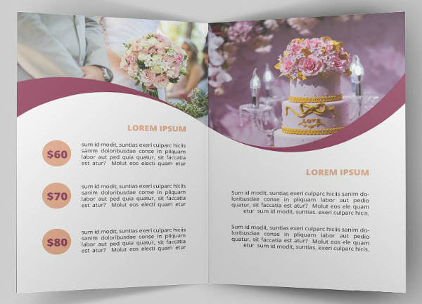 professional wedding services brochure