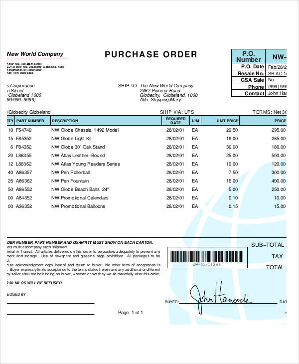 purchase-order-form-template