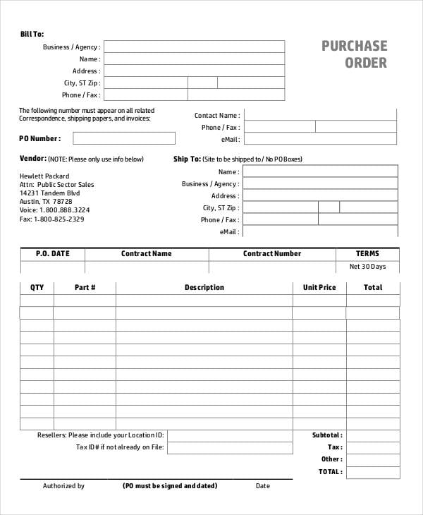 purchase-order-format-template