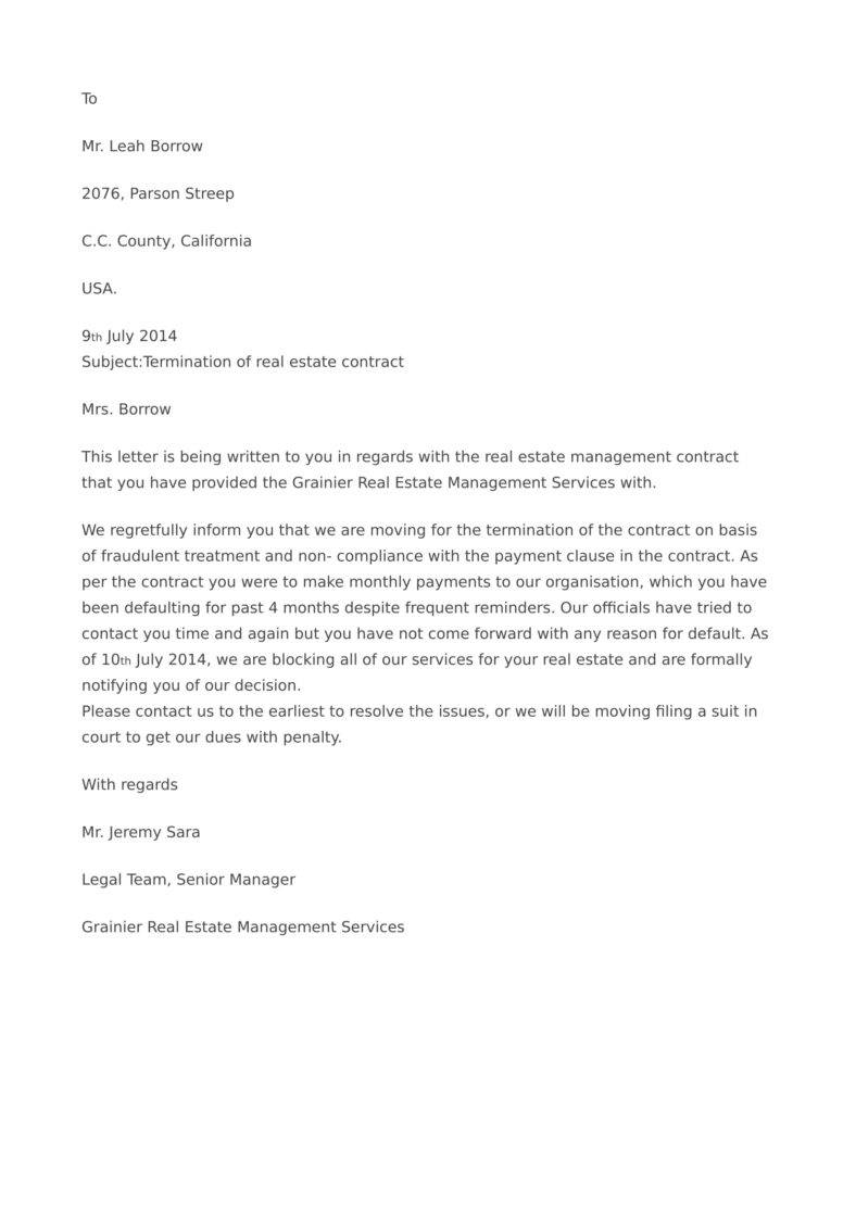 Termination Letter Templates - 34+ Free Samples, Examples Formats