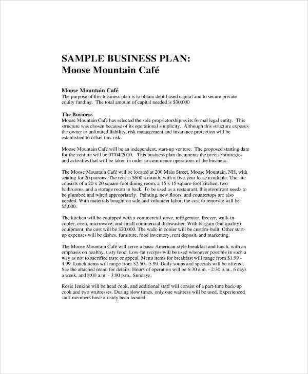 7+ Coffee Catering Business Plan Templates PDF
