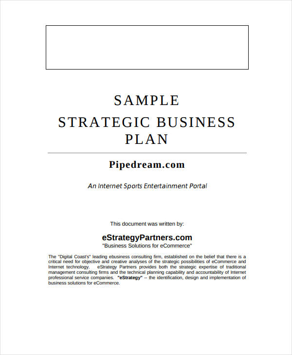 sample strategic marketing business plan