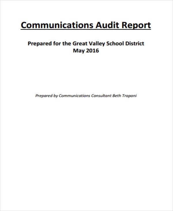 school communication audit report