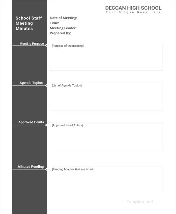 18+ School Meeting Minutes Templates PDF, DOC Free & Premium Templates