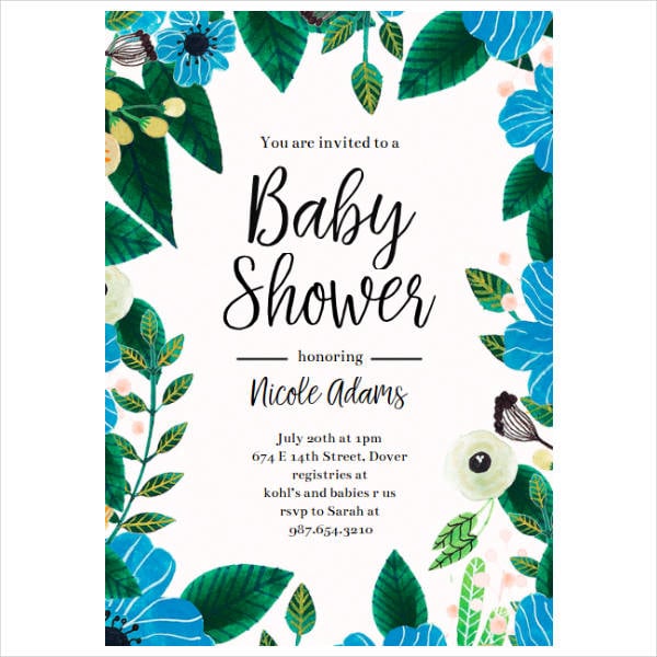 simple baby shower invitation