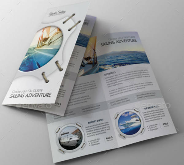 simple cruise bifold brochure template