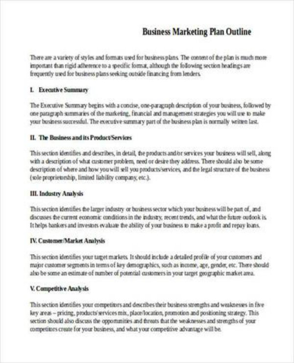 10 Small Business Marketing Plan Templates DOC PDF