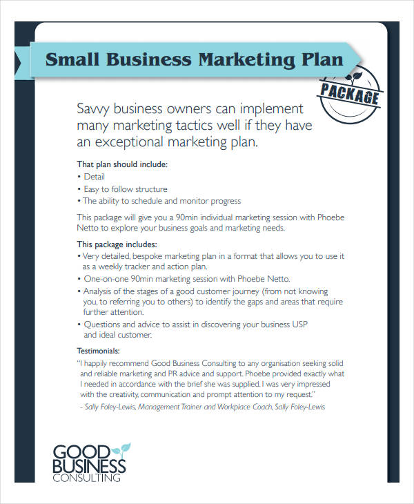 business plan for a small business pdf