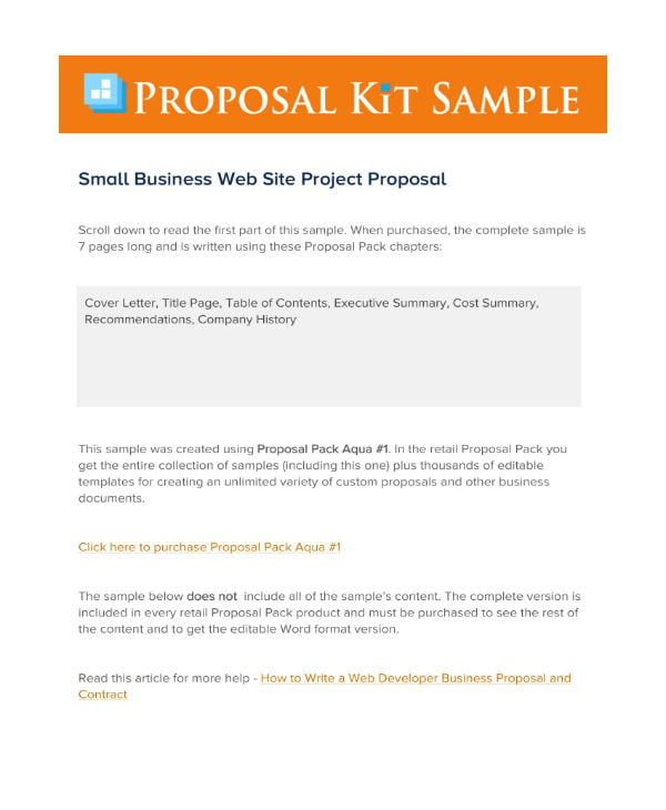 small business website proposal 1