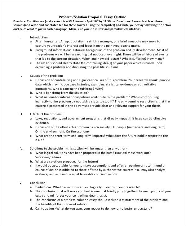 How to write a proposal essay outline