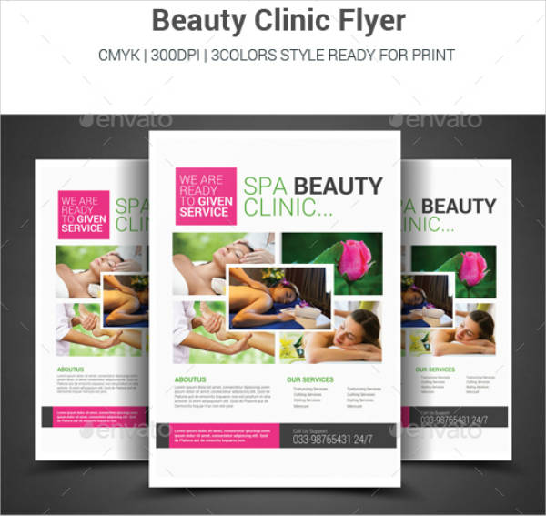 spa beauty clinic flyer sample