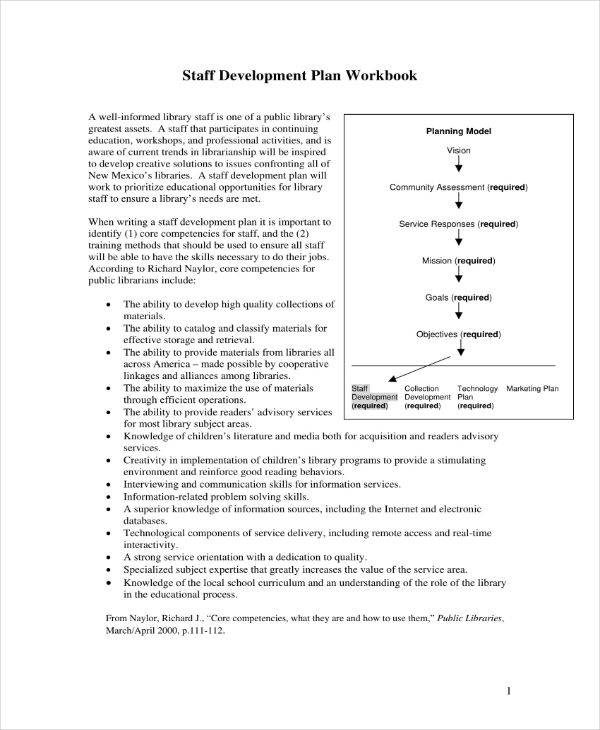 staff development plan sample