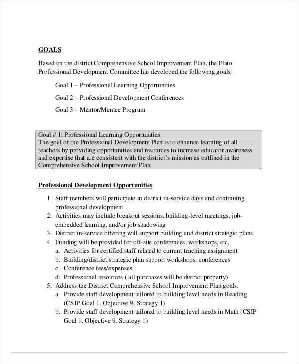 14-staff-development-plan-templates-pdf