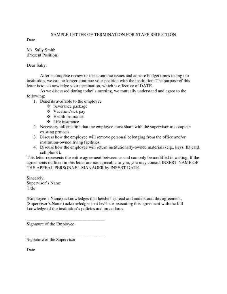 Redundancy Reference Letter