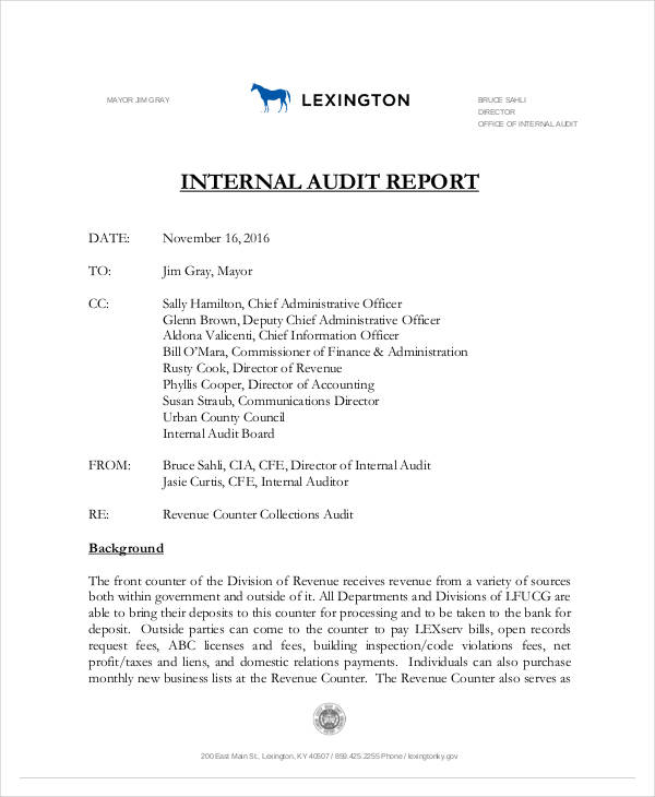 14 Internal Audit Report Templates PDF Docs Word