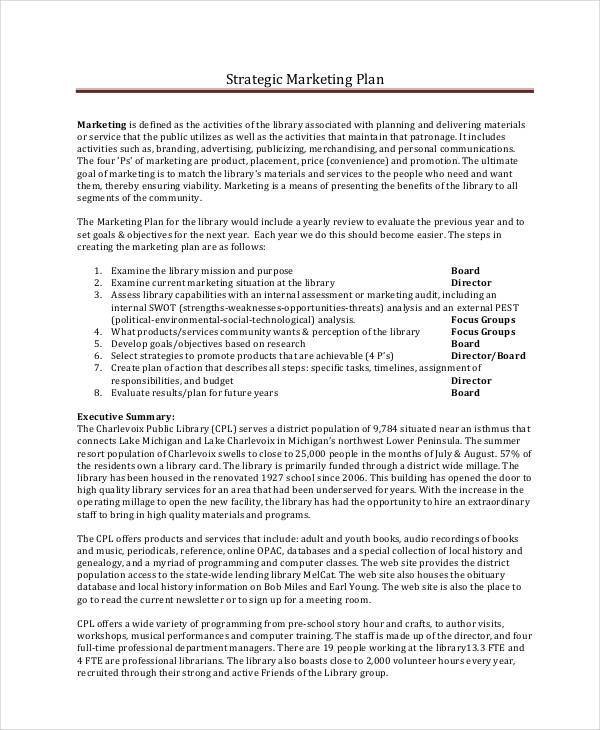 strategic book marketing plan