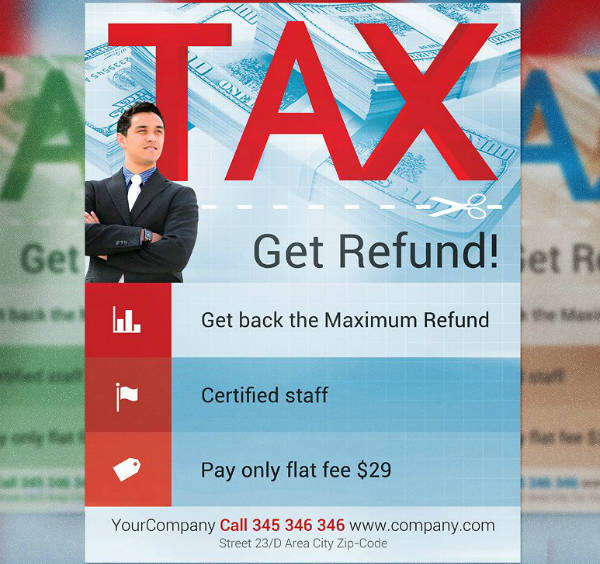 tax refunds financial flyer template