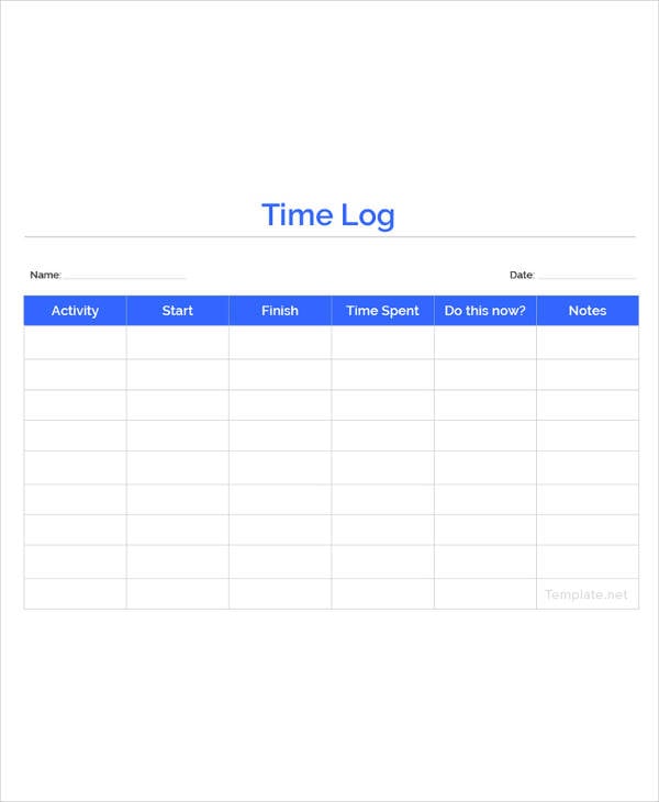 time-log-template