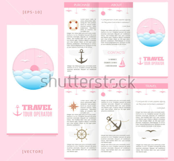 trifold cruise brochure template