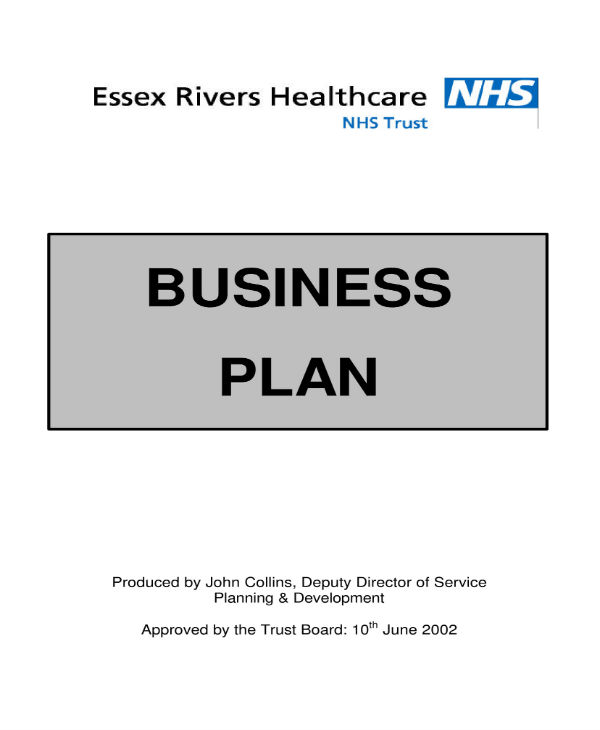 nhs business plan template word