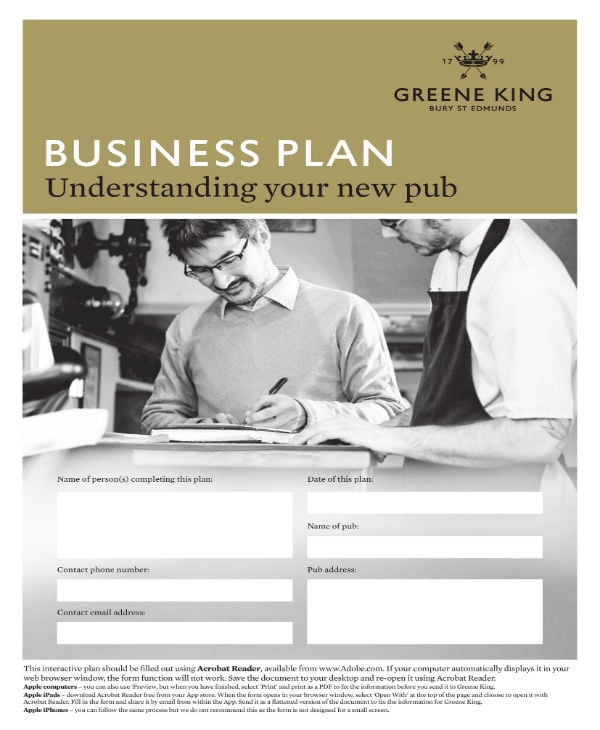 gin bar business plan