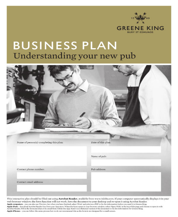 bar business plan template uk