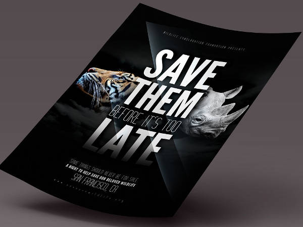 wildlife conservation flyer example