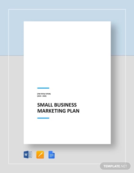 Marketing Plan For Small Business Template