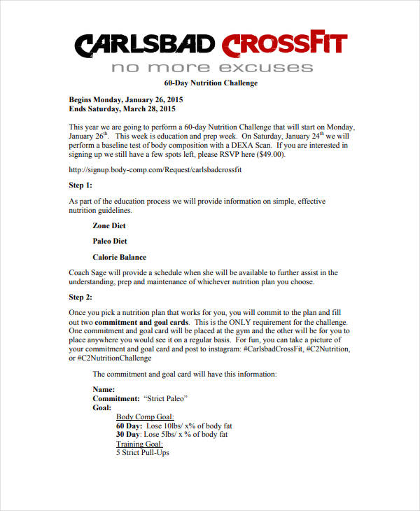 6+ 60Day Diet Plan Templates PDF