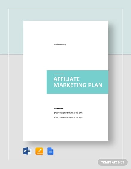 affiliate marketing plan template