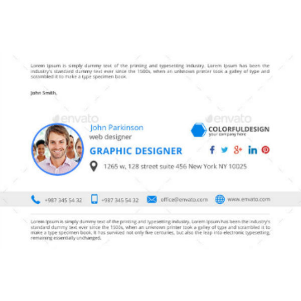 11+ Minimalist Email Signature Designs & Templates - PSD, AI, HTML