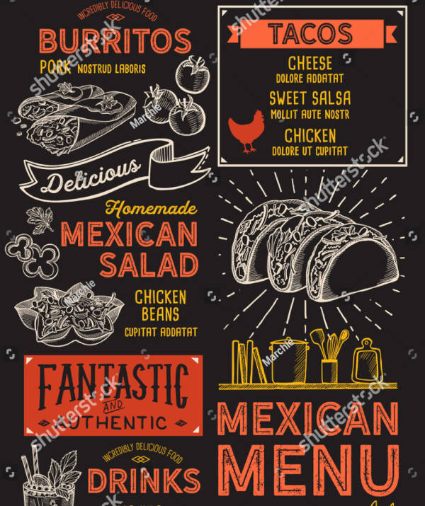 Mexican Restaurant Menu - 17+ Free Templates in PSD, AI