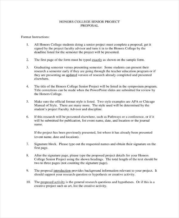 9+ College Project Proposal Templates - PDF, Word