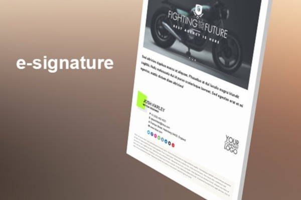 colored clean email signature template