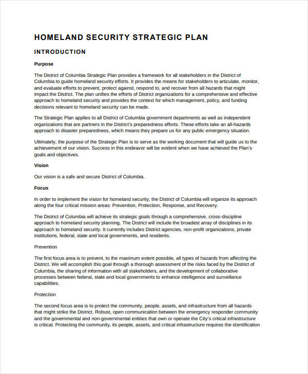 8 Security Strategic Plan Templates Pdf Word 2794