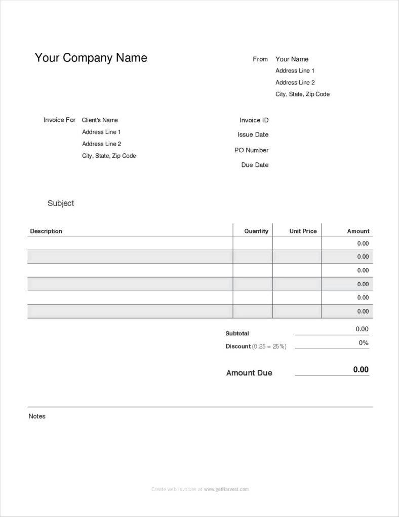 editable company payroll invoice template pdf download page 0011 788x10