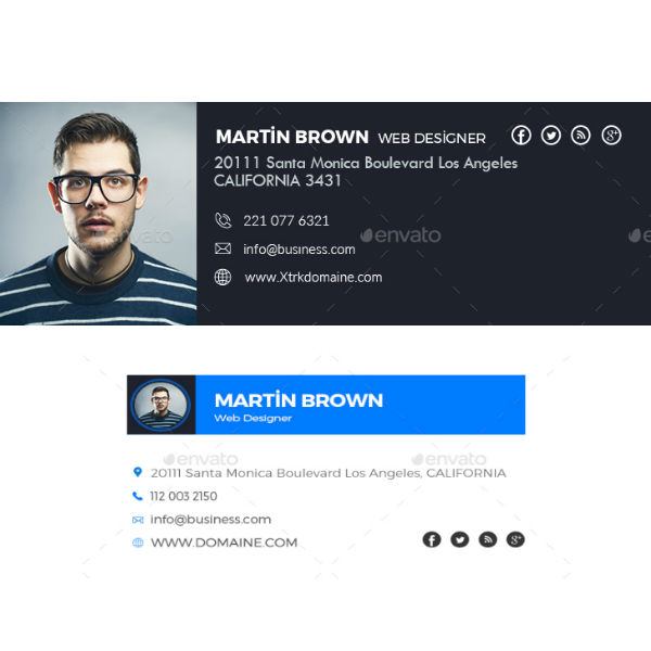 15+ Gmail Email Signature Designs & Templates - PSD, HTML