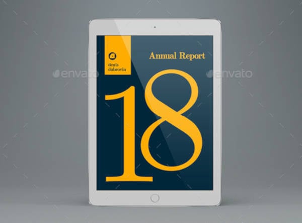 elegant annual report cover template