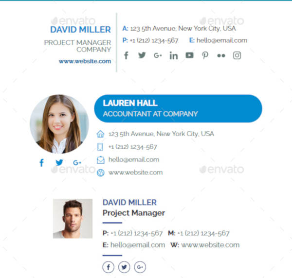 29+ Modern Email Signature Templates - PSD, HTML