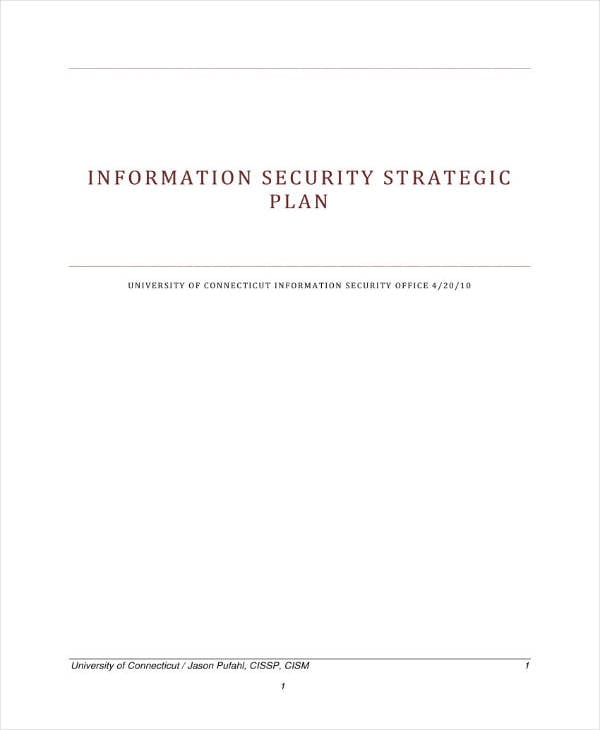 example of security strategic plan