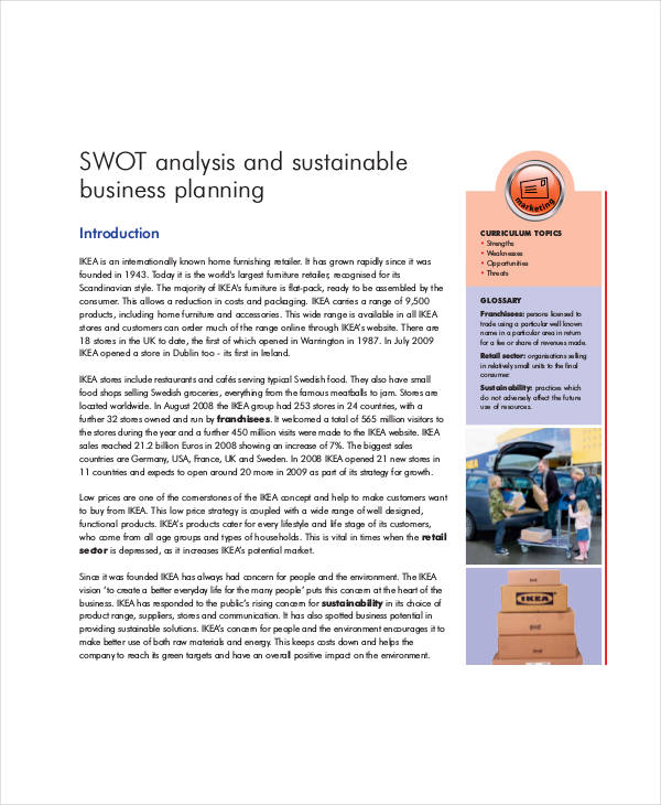 example of small business swot analysis