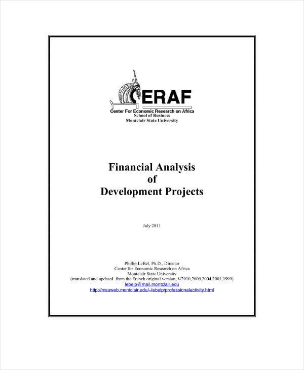financial analysis of development project