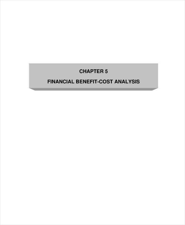 financial benefit cost analysis sample