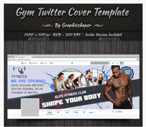 fitness club cover template