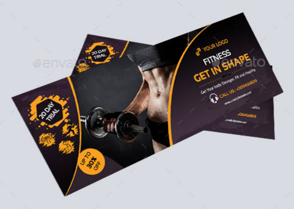 fitness shape gym cover template