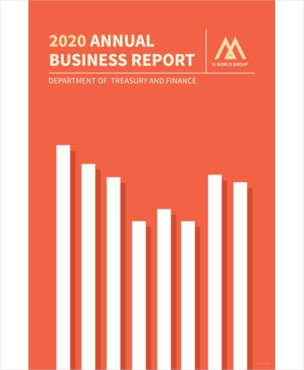 free annual report book cover template