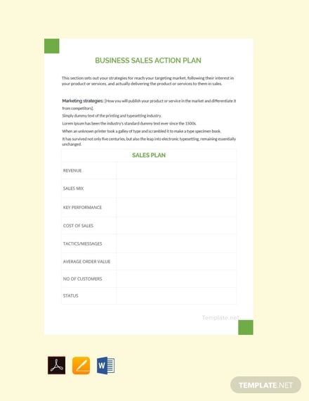 free business sales action plan template1