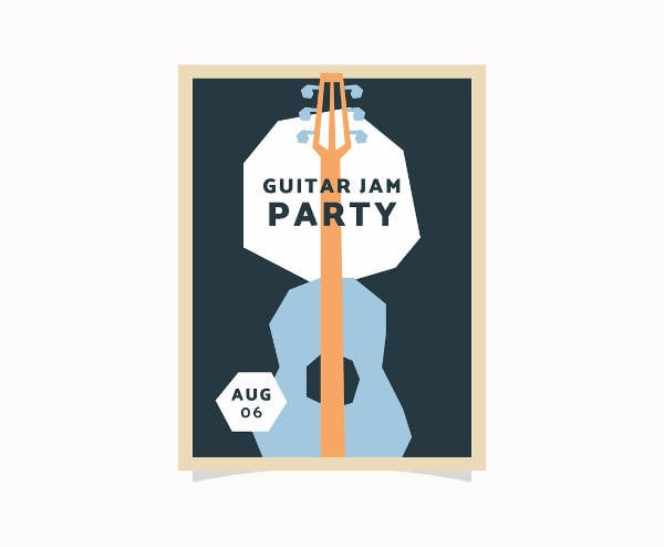 guitar-jam-party-flyer-ticket-template
